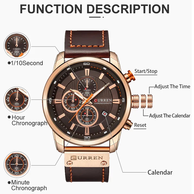 Men's Military Quartz Wristwatch